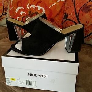👡 Nine West Black Sandals Size 7.5M